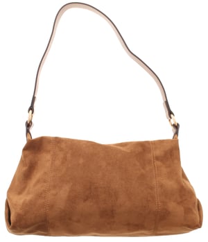 Womens Slouchy Shoulder Bag Holly Zip Fastening tan