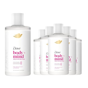 Dove Body + Mind Bath Soak, Dragon Fruit & Primrose, 400ml, 6 Pack