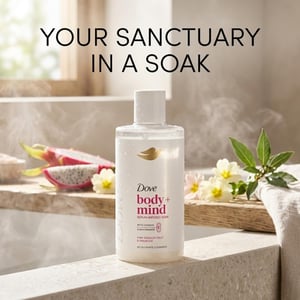 Dove Body + Mind Bath Soak, Dragon Fruit & Primrose, 400ml, 6 Pack