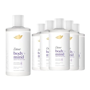 Dove Body + Mind Bath Soak, French Lavender & Oat Milk, 400ml, 6 Pack
