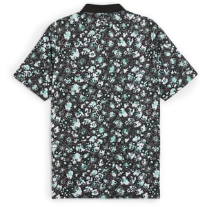 Men's Puma Cloudspun Abstract Camo Polo Shirt in Black