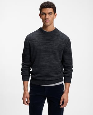Regular Fit Long Sleeve Jumper in Charcoal