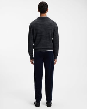 Regular Fit Long Sleeve Jumper in Charcoal