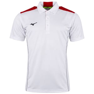 Mizuno Hex Rect Mens White Polo Shirt