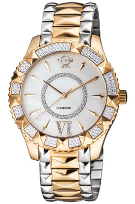 GV2 Venice Womens MOP Dial Two Tone Rose Stainless Steel Watch..
