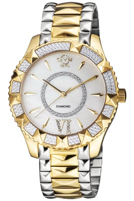GV2 Venice Womens MOP Dial Two Tone Stainless Steel Watch..