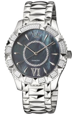 GV2 Venice Womens Blue MOP Dial Stainless Steel Watch..