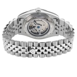 Haurex Italy:Impero 316L Stainless Steel Case, Silver Bezel, Black Dial, Stainless Steel Bracelet Watch