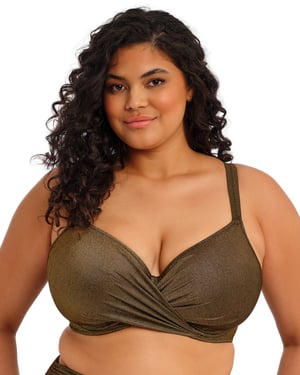 Es803227 Elomi Sunset Shimmer Underwired Plunge Bikini Top -