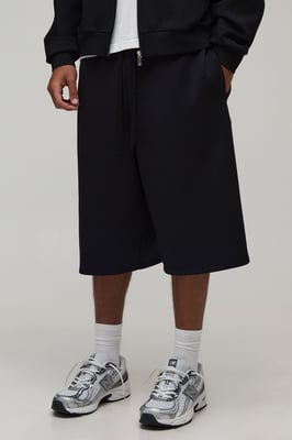 Pleat Front Scuba Bermuda Jort