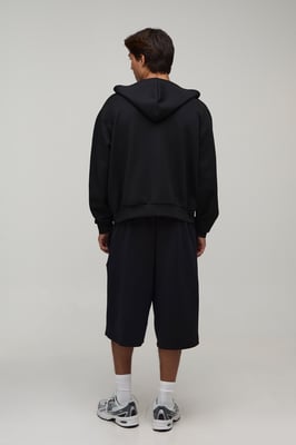 Pleat Front Scuba Bermuda Jort
