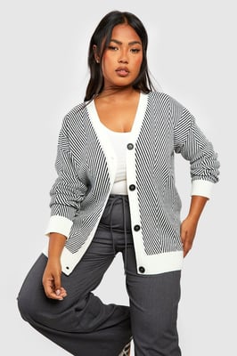 Plus Mono Oversized Cardigan