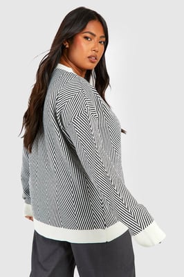 Plus Mono Oversized Cardigan