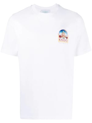 Printed Vue De L'Arche Printed T-Shirt in White T-Shirt in White