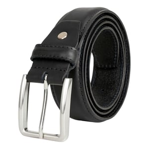 Men’s Genuine Leather 1.25" Belt Matte Finish in Black
