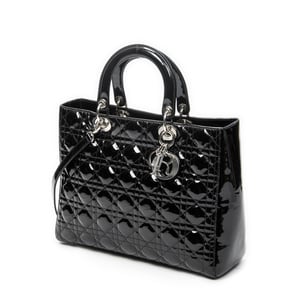 Large Lady Dior Zip Shoulder Bag