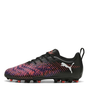 Boys Puma League Indoor Football Boots in Black-Wh