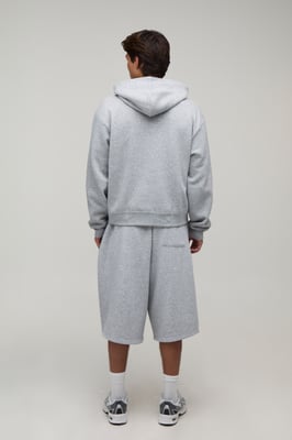 Essential Oversized Boxy Zip Through Hoodie