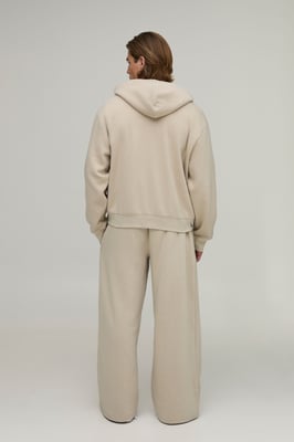 Essential Oversized Boxy Zip Through Hoodie