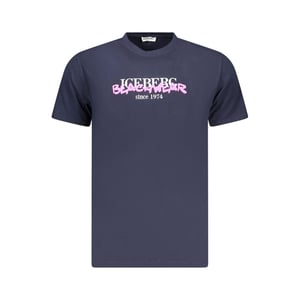 Iceberg Neon Blue Cotton Mens T-Shirt