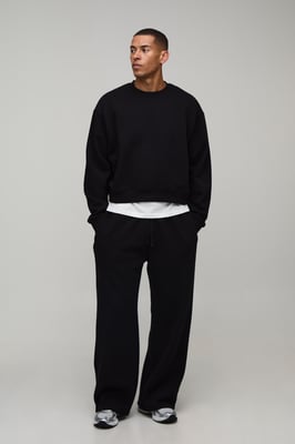 Oversized Boxy Sweatshirt and Wide Leg Jogger