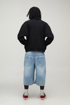 Heavyweight Oversized Boxy Embroidered Badge Polo Sweater