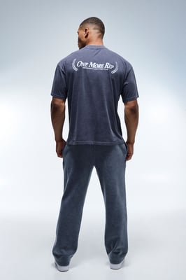 One More Rep Washed Oversized Extended Neck T-shirt