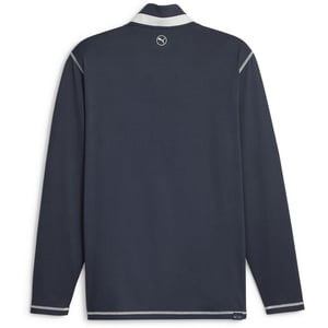 Men's Puma Lightweight Quarter Zip Jumper in Navy/Ash Gray