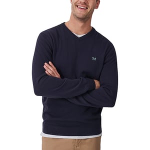 Crew Clothing Mens Jumper V Neck Long Sleeve Regular Fit Lightweight Knit Sweat