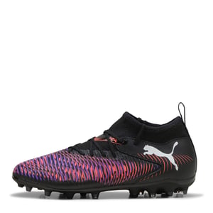 Boys Puma Kids Future 8 Match Mg Firm Ground Football Boots in Black-Wh