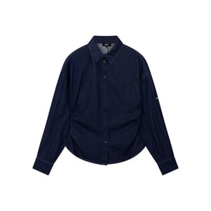 Alix The Label Ladies woven fitted waist denim blouse blouses 2608998904