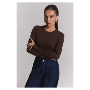 Alix The Label Ladies knitted rib longsleeve t-shirt longsleeves 2608870945