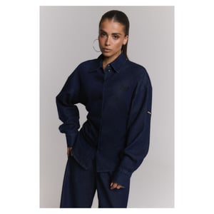Alix The Label Ladies woven fitted waist denim blouse blouses 2608998904