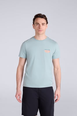 'Jacob' Men's Cotton T-Shirt Comfy Beach Summer Casual Tee Medium Blue