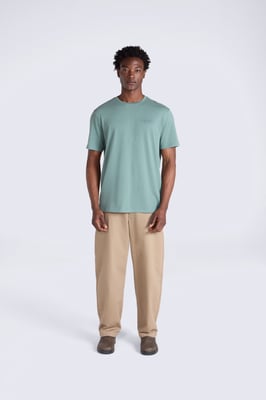 'Chase' Men's T-Shirt Cotton Relaxed Fit Breathable Summer Tee Green