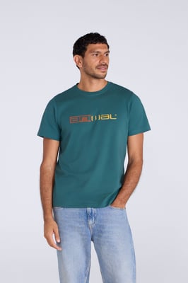 'Classico' Men's Cotton T-Shirt Short Sleeve Breathable Casual Summer Tee Teal