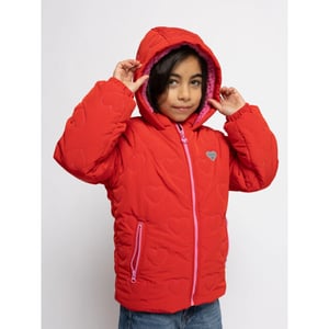 Looxs Revolution Little winterjas hartjes voor meisjes in de kleur