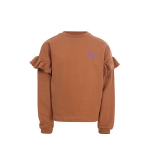 Looxs Revolution Sweater mokka backprint voor meisjes in de kleur