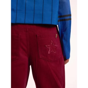 Looxs Revolution Barrel denim ruby red voor meisjes in de kleur