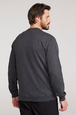 'Adventure' Men's Mountain Graphic Sweatshirt Casual Comfortable Pullover Top Charcoal