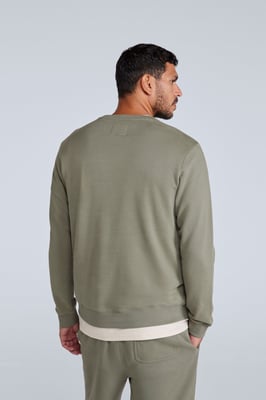 'Driver' Men's Sweatshirt Casual Soft Cotton Lightweight Breathable Pullover Top Khaki