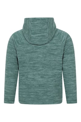 'Snowdonia II' Kids Hoodie with Front Pockets Full Zip Jumper Forest Green