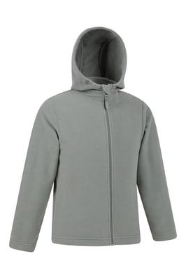'Camber' Kids Microfleece Hoodie Quick Dry Antipill Fabric Full Zip Jumper Olive