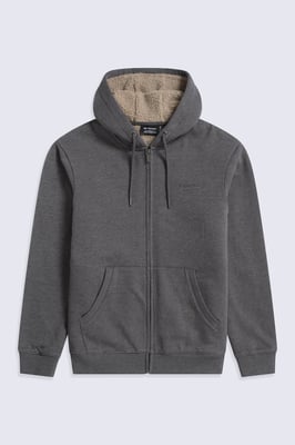 'Samuel' Men's Hoodie Sherpa Lined Drawcord Adjustable Hood Cosy Jumper