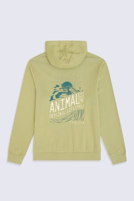 'River' Men's Padstow Regional Hoodie with Kangaroo Pocket Warm Cosy Pullover Khaki