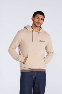 'River' Men's Hoodie Drawcord Adjustable Hood Cosy Pullover Beige