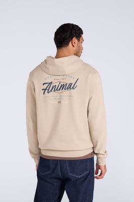 'River' Men's Hoodie Drawcord Adjustable Hood Cosy Pullover Beige