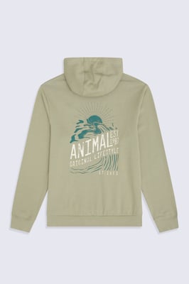 'River' Men's St Ives Regional Hoodie with Kangaroo Pocket Warm Cosy Pullover Khaki