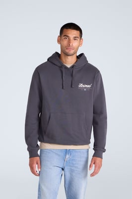 'River' Men's Hoodie Drawcord Adjustable Hood Cosy Pullover Black