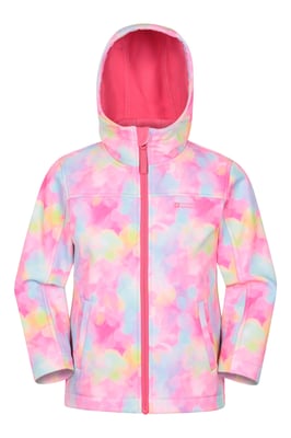 'Exodus' Kids Softshell Jacket with Two Side Pockets Fleece Lined Water Resistant Outdoors Coat